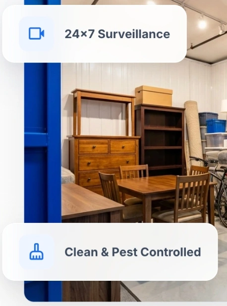 Real lockable private storage room unit at Self Storage India